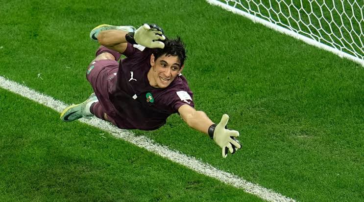 Moroccan goalkeeper Yassine Bounou was once again the penalty hero., AI generated