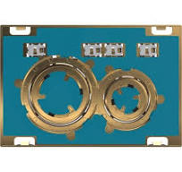 Sigma21 | Placca con 2 pulsanti per cassetta WC, colore  Personalizzabile-Ottone