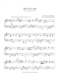 Download Just As I Am Sheet Music By William B Bradbury Sku S0 76147 Hymn Music Sheet Music Piano Sheet Music