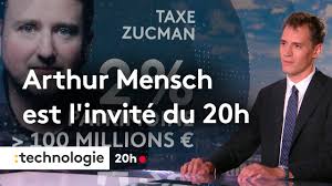 Taxe Zucman, IA, France.. Arthur Mensch est l'invité du 20h