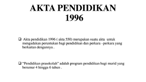 31hb disember 1997 bahawasanya mengakui bahawa ilmu itu adalahpenentu utama arah tujuan negara dan penyelamatbangsa. Ppt Akta Pendidikan Yang Sarah Academia Edu