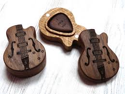 Custom Wooden Guitar Box With Guitar Pick Personalized Etsy Wood Guitar Pick Guitar Picks Personalized Guitar Pick Holders
