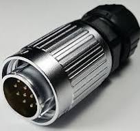 12 Pins waterproof screw on male circular connector plug