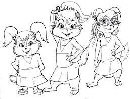 Alvin and the chipmunks coloring pages. Alvin And The Chipmunks Coloring Pages Learny Kids
