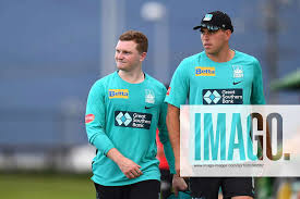 CRICKET BBL HEAT RENEGADES, Max Bryant and Xavier Bartlett of the Heat look 