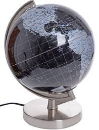 Globus Czarno Srebrny Nowoczesny Podswietlany 20 7039884870 Oficjalne Archiwum Allegro Navy Blue Pillows Metal Globe