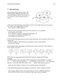 Plant and animal cell questions. Cells Tissues Questions