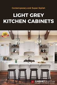 Light Grey Cabinets Light Grey Kitchen Cabinets Cabinetselect Com In 2020 Light Grey Kitchen Cabinets Kitchen Cabinets On A Budget Light Grey Kitchens