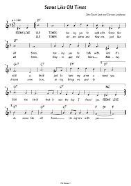 Seems Like Old Times (Lead sheet with lyrics ) Sheet Music for Piano (Solo)  easy | MuseScore.com