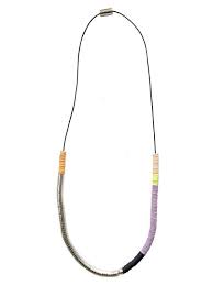 Julie Thevenot Chunky Isiand Necklace Silver On Garmentory Black Leather Necklace Silver Necklaces Necklace