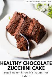 Healthy Chocolate Zucchini Cake Vegan Recipe Paleo Recipes Dessert Vegan Dessert Recipes Healthy Chocolate