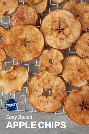 Easy Baked Apple Chips Recipe Easy Baked Apples Apple Chips Baked Baked Apples