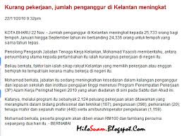 Kadar pengangguran di malaysia sudahpun mencapai hampir 5%, iaitu satu angka yang tidak pernah dilihat sejak tahun 1990. Pengangguran Di Kelantan Meningkat Fakta Atau Auta