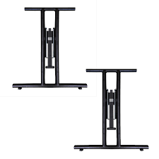 9 large dining table pedestal base free ! Pair Of Trestle Table Legs Black Metal Desk And Table Base Frame 700mm High