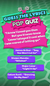 Ask questions and get answers from people sharing their experience with risk. Updated Guess The Lyrics Pop Quiz Android App Download 2021