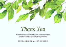 Bereavement Funeral Thank You Card Wording Sympathy Thank You Cards Thank You Card Examples Thank You Card Wording