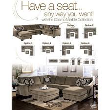 Cosmo Marble Sectional Sofa With Chaise Lounger By Signature Design By Ashley Furniture Sam S Furniture Appliance Sofa Home Living Room Home Home Decor
