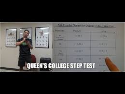 how to perform queens college step test with results