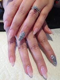 Natural Nails Almond Shaped Nails Glitter Nails Almondshapednails Almond Shape Nails Acrylic Nail Shapes Hot Nails