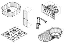 This cad file contains free cad blocks of dogs of different breeds in plan and elevation view. Stoves Sinks And Refrigerators Downloadable Cad Blocks For Kitchen Designs Archdaily