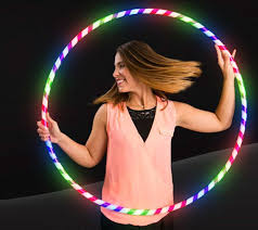 Multi Colored Led Hula Hoop For Raves And Techno Dances