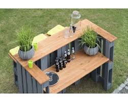 Weitere ideen zu bar bauen, möbel aus paletten, bar aus paletten. Palettenbartisch Holz 188x80x122 Grau Palette Table Pallet Furniture Outdoor Pallet Bar