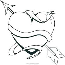 Valentine's day coloring pages you can download for free, from sweet pictures for preschoolers to intricate doodles for adults to color in. Valentines Heart Coloring Pages With Arrow Xcolorings Com