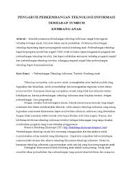 Teknologi pendidikan, budaya sekolah cyber, kearifan lokal. Contoh Artikel Non Penelitian