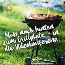 Videokonferenz Vom Grillplatz Landschaftsgartner Garten Videokonferenz