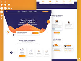 digital agency landing page agency website design web app design web layout design