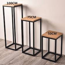 Industrial Metal Corner Table Storage Display Plant Stand 55cm 75cm 100cm Tall Ebay In 2020 Metal Furniture Design Corner Table Diy Furniture