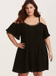 Black Gauze Trapeze Dress Plus Size Dresses Dresses Gauze Dress