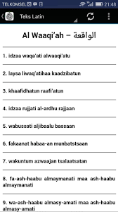 Jadi selain al waqiah yg admin istiqomahkan.admin juga merubah pola pikir. Surah Al Waqiah Terjemahan For Android Apk Download
