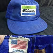 Vintage 80s Trucker Hat Usa Fishing Outdoors Shakespeare Patch Snapback Cap Vintage Trucker Hats Trucker Hat Usa Fishing