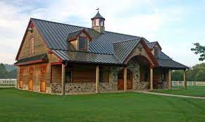 Pole barn homes generally employ wood or metal siding, but you can use stone or cement panels too, but that might require additional. Pole Barn House Plans Basement House Plans 70820