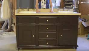 building a double sink bathroom vanity