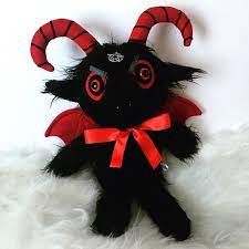 Baphomet Plush Satanic Goat Satanism Witchcraft Goth Horror Plushie Creepy Cute Toys Halloween Toy Cute Toys Halloween Toys Cute Stuffed Animals