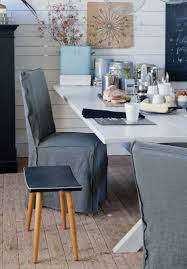 industrial dining henriksdal chair covers loose fit urban style in medium grey rosendal pure washed linen w high table and chairs painted dining table chair