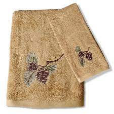 Park designs pine lodge towel bar 16. Pine Cone Grove Towels Cabin Place