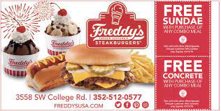 Free Sundae From Freddy S How Awesome Freddy S Frozen Custard Frozen Custard Freddy S Frozen Custard Steakburgers
