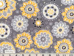 Seamless cute vintage tiny flower pattern on grey background. Yellow White And Black And Gray Floral Fabric New 100 Cotton Flowers Modern Printing On Fabric Fabric Yellow Fabric