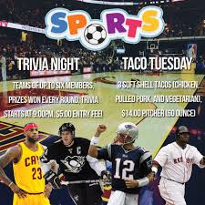 Please, try to prove me wrong i dare you. The Golden X Inn Official Good Afternoon Sports Fans Tune In For Sports Themed Trivia Questions Tonight Starting At 9 At The Inn Trivia Tuesday Specials Continue With Taco Tuesday And