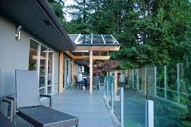 It provides shade and keeps your family dry during wet weather. Outdoor Soaking Tub Deck Contemporary With Awning Blue Tile Backsplash Covered Patio Design Glass Roof Patio Design