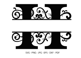 I am wanting to download the free split monogram svgs but there is no link to download it. H Alphabet Split Font Monogram Graphic Graphic By Redcreations Creative Fabrica