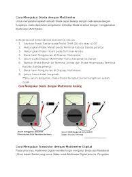 Multimeter berukuran kecil, ringan, dan menggunakan. Cara Mengukur Komponen Listrik Dengan Multimeter