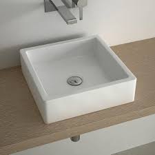 40 cm hauteur hors bonde: Vasque A Poser Carree 40x40 Cm Ceramique Pure
