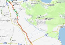 La mappa del gargano e la cartina. Michelin Landkarte Rignano Garganico Stadtplan Rignano Garganico Viamichelin