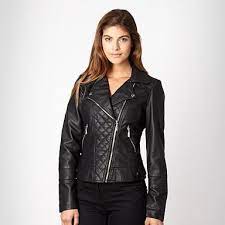 Black Jacket Julian Macdonald Leather Look Jackets Coats Jackets Women Leather Jacket