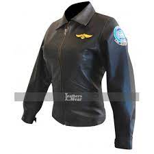 Pin On Top Gun Kelly Mcgillis Charlie Flight Black Leather Jacket
