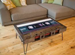 Stylish Coffee Tables Shaped Like Old School Cassette Tapes With Cleverly Hidden Storage Coffee Table Stylish Coffee Table Handmade Coffee Table
